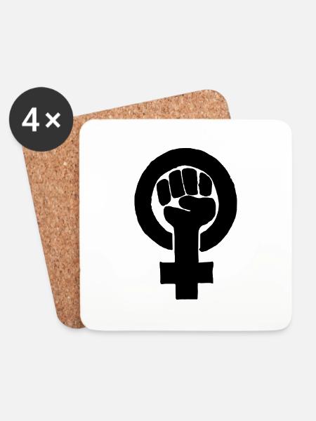 Feminism - Untersetzer (4er-Set) - Weiß