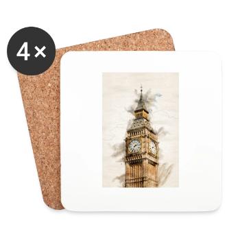 London Big Ben - Coasters (set of 4) - white - Front