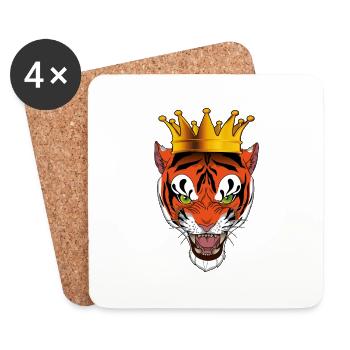Tiger King - Untersetzer (4er-Set) - Weiß - Vorne
