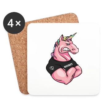 Unicorn Security - Coasters (set of 4) - white - Front