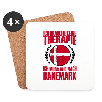 Therapie Danemark Geschenk Spruch Nord - Untersetzer (4er-Set) - Weiß - Vorne