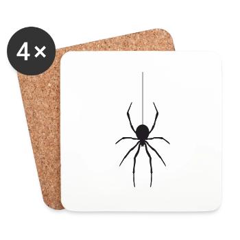 Spinne - Untersetzer (4er-Set) - Weiß - Vorne