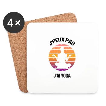 J'peux pas j'ai yoga - Dessous de verre (lot de 4) - blanc - Devant
