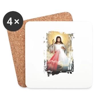 Jésus - Dessous de verre (lot de 4) - blanc - Devant