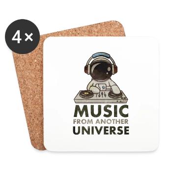 Universe DJ - Music from another Universe - Dessous de verre (lot de 4) - blanc - Devant