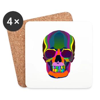 Rainbowskull Rainbowskull - Dessous de verre (lot de 4) - blanc - Devant