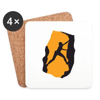 Rock Climbing - Untersetzer (4er-Set) - Weiß - Vorne