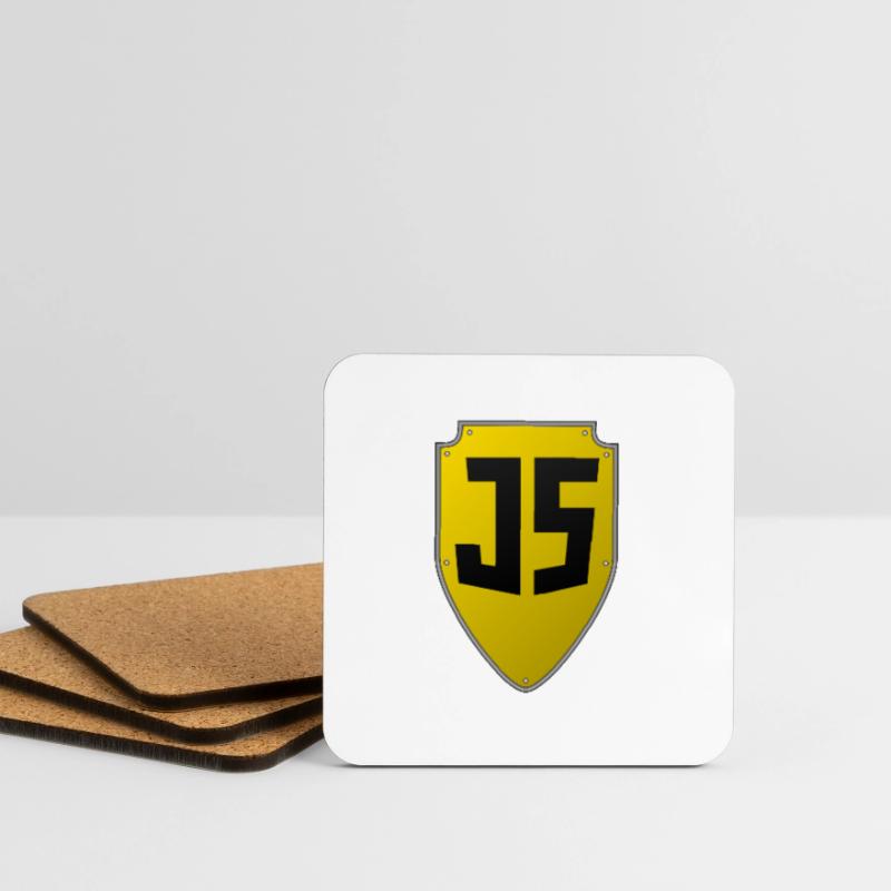 JavaScript-skjold Glasbrikker (sæt med 4 stk.)