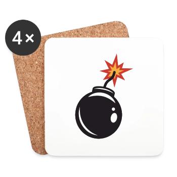 BOOM - Untersetzer (4er-Set) - Weiß - Vorne