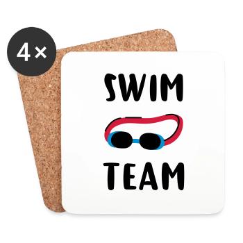 Swimming Team - Coasters (set of 4) - white - Front