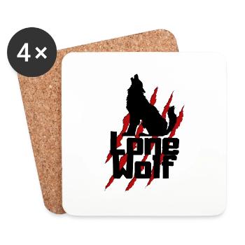 lone wolf - Coasters (set of 4) - white - Front