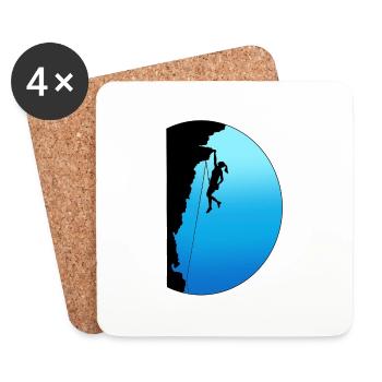 Climb on (She, blue) - Untersetzer (4er-Set) - Weiß - Vorne