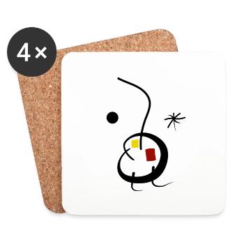 Abstract - Coasters (set of 4) - white - Front