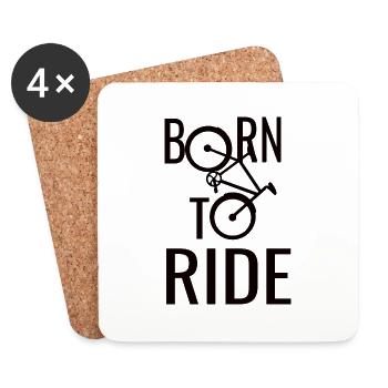 born to ride - Dessous de verre (lot de 4) - blanc - Devant