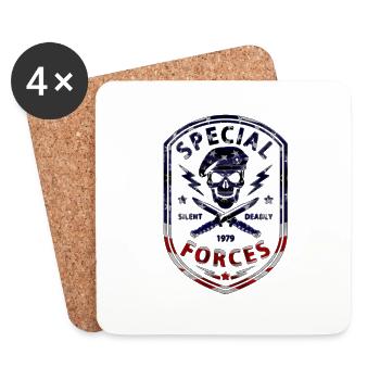 Special forces - Coasters (set of 4) - white - Front