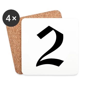 2 - Dessous de verre (lot de 4) - blanc - Devant