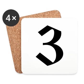 3 - Untersetzer (4er-Set) - Weiß - Vorne
