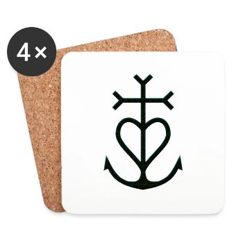 Camargue-Kreuz derGardianer - Untersetzer (4er-Set) - Weiß - Vorne