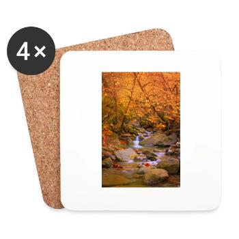 Jardin Zen - Dessous de verre (lot de 4) - blanc - Devant