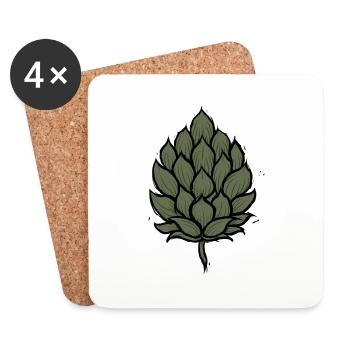 Hops - Coasters (set of 4) - white - Front