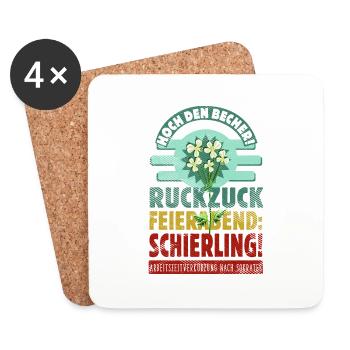 Feierabend: verkürzte Arbeitszeit dank Sokrates - Untersetzer (4er-Set) - Weiß - Vorne