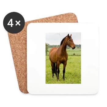 Horse. Pferd. - Untersetzer (4er-Set) - Weiß - Vorne