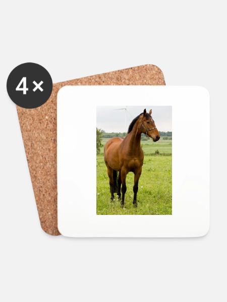 Horse. Horse. - Coasters (set of 4) - white