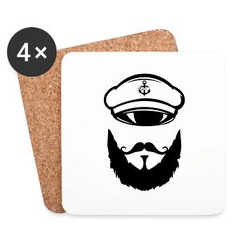 Captain - Untersetzer (4er-Set) - Weiß - Vorne