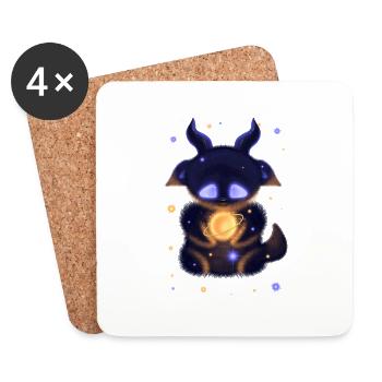 Monsterchen - Untersetzer (4er-Set) - Weiß - Vorne