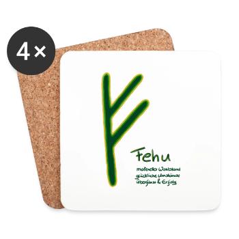 fehu - Untersetzer (4er-Set) - Weiß - Vorne