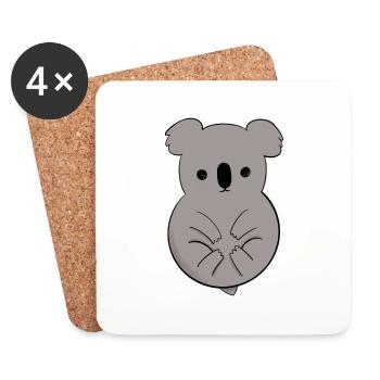Adorable Koala - Dessous de verre (lot de 4) - blanc - Devant