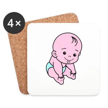Baby - Coasters (set of 4) - white - Front
