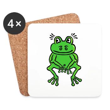 Drôle de grenouille - Prince Dream Prince Love - Dessous de verre (lot de 4) - blanc - Devant