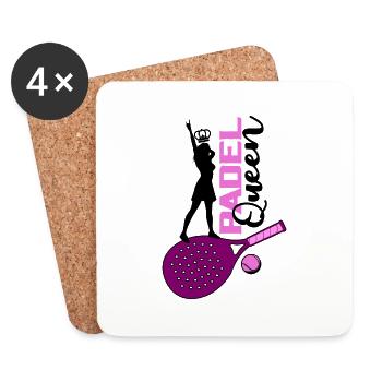 padel padel-tennis padeltennis player padel-queen - Coasters (set of 4) - white - Front