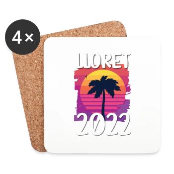 Lloret De mars 2022 - Dessous de verre (lot de 4) - blanc - Devant