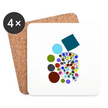 Colorful. - Coasters (set of 4) - white - Front