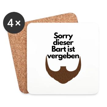 Sorry this Beard is taken - Untersetzer (4er-Set) - Weiß - Vorne