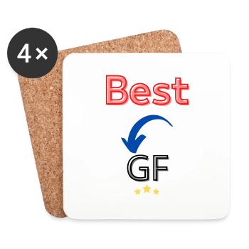 best girlfriend / meilleur copine - Dessous de verre (lot de 4) - blanc - Devant