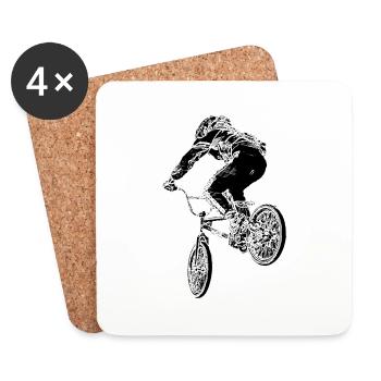 bmx - Dessous de verre (lot de 4) - blanc - Devant