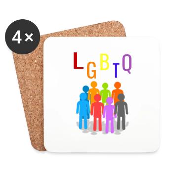LGBTQ - Coasters (set of 4) - white - Front