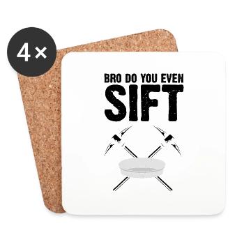Gold Panning Gold Prospector GoldSchüfer Design - Coasters (set of 4) - white - Front
