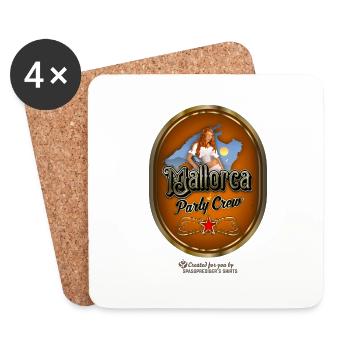 Majorque - Dessous de verre (lot de 4) - blanc - Devant
