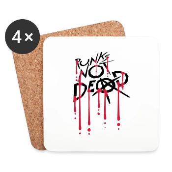 punks not dead Zitat - Untersetzer (4er-Set) - Weiß - Vorne
