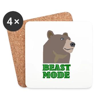 Bear WIDL Beast - Untersetzer (4er-Set) - Weiß - Vorne