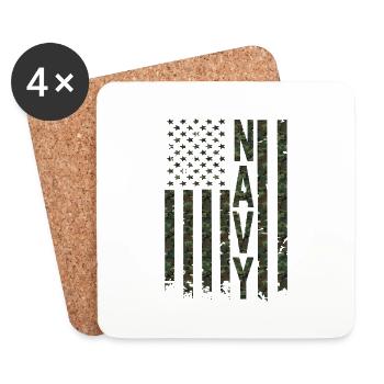 Army military navy soldier freedom camouflage - Coasters (set of 4) - white - Front