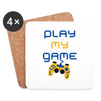 Gaming - Untersetzer (4er-Set) - Weiß - Vorne