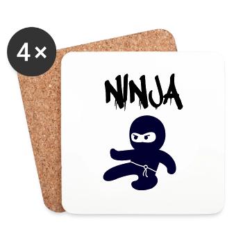 Ninja - Untersetzer (4er-Set) - Weiß - Vorne