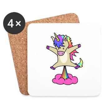 My unicorn drawing - Coasters (set of 4) - white - Front