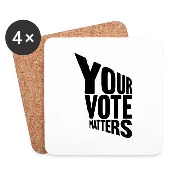 your vote matters Zitat - Untersetzer (4er-Set) - Weiß - Vorne