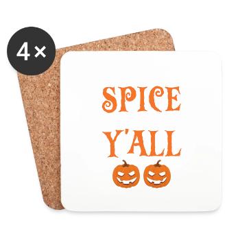 C’est Pumpkin Spice Latte Time Y’all Drôle - Dessous de verre (lot de 4) - blanc - Devant